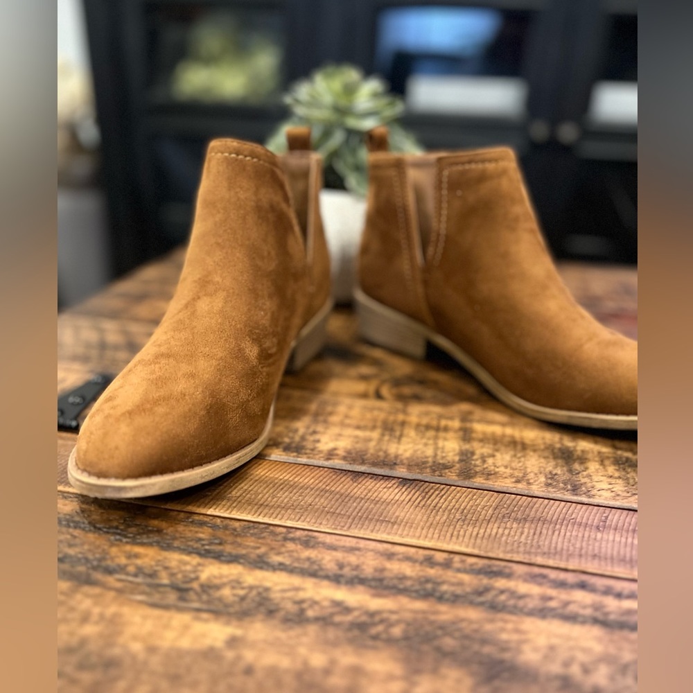 Brown Suede Booties